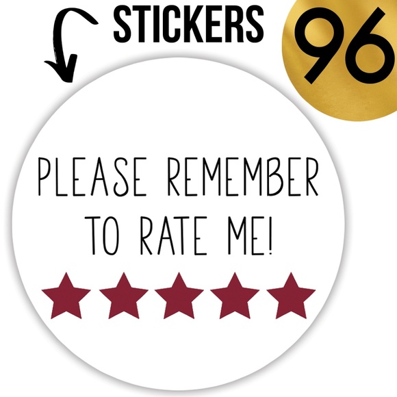 Other - 96 Posh Packaging Sticker Labels 2" Round Poshmark